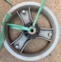 Диск для дитячих колясок 12 В . сір/чер, 3 промені (торм. втулка dia =10mm+кнопка+підшипник) Мукачево - фото 1