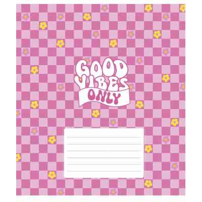 Тетрадь Школярик Good vibes only 24 листа клетка (024-3561K) Винница