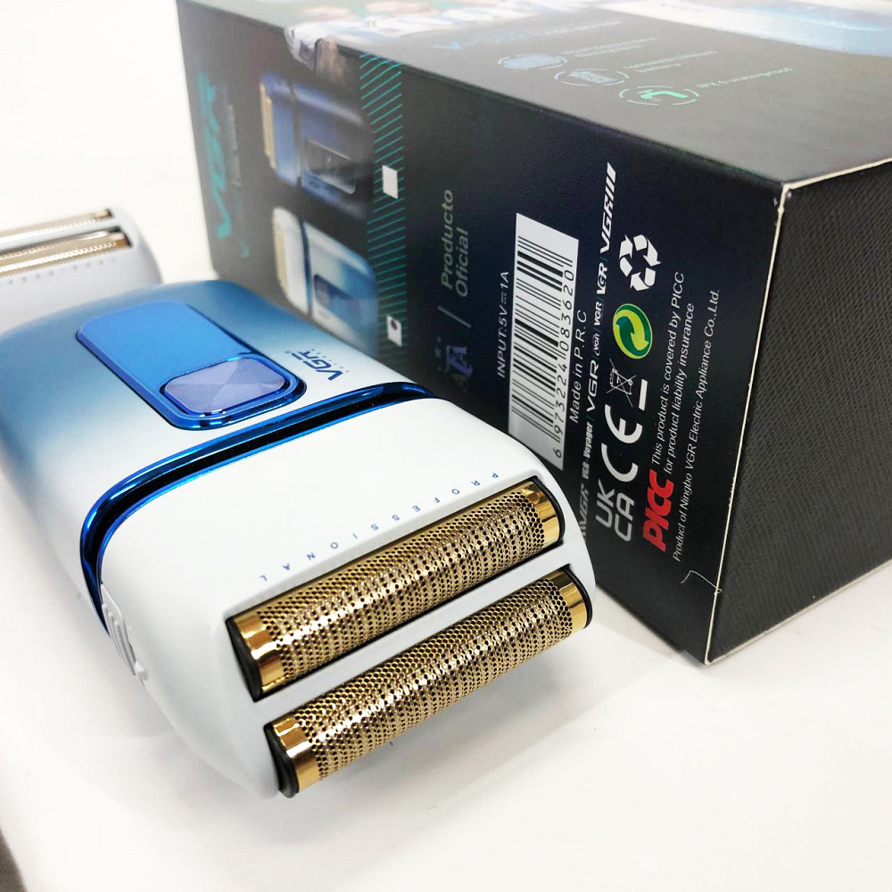 Електрична бритва з вбудованим акумулятором VGR, Чоловіча електрична акумуляторна електробритва IN-42 Львів - фото 4