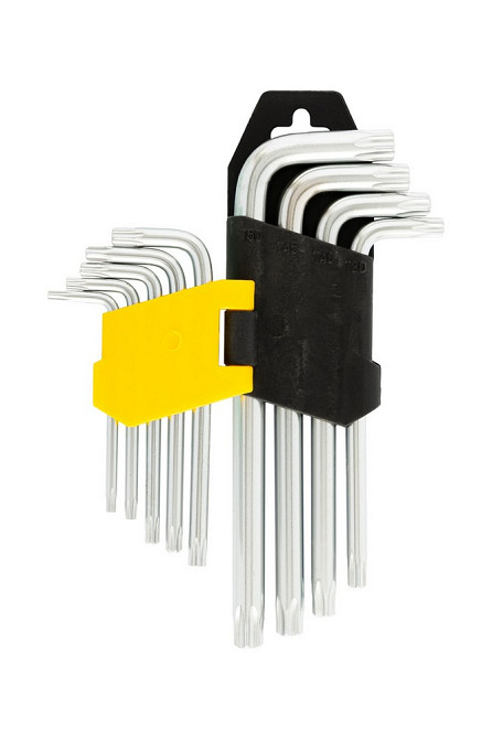 MASTERTOOL Ключі TORX MASTERTOOL CrV Т10/Т50 55/133 мм набір 9 шт 75-0960 Коломия - фото 8