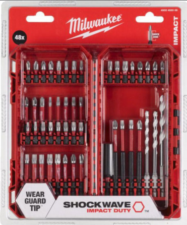 Професійний набір біт і свердел Milwaukee SHOCKWAVE 48 предм. (4932492005) Київ