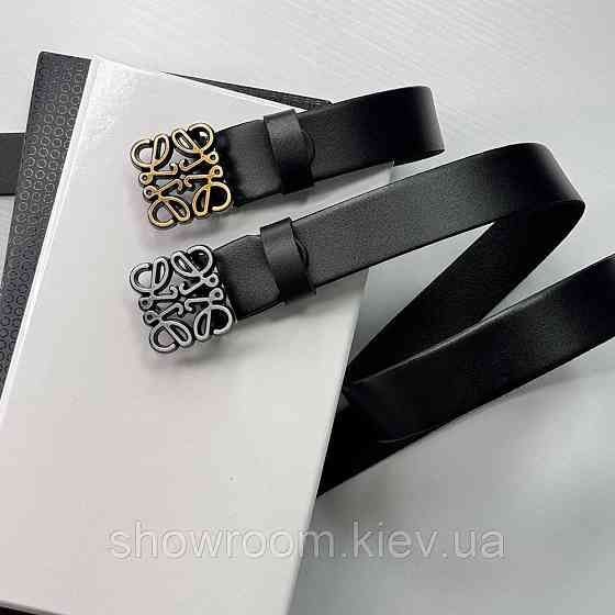 Жіночий брендовий шкіряний ремінь Loewe silver Київ