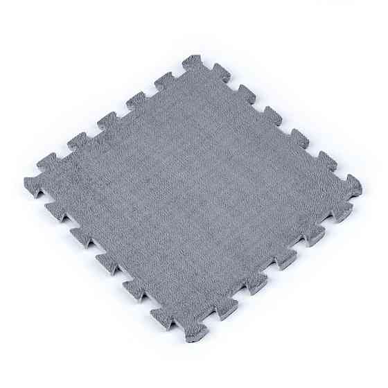 Пол-пазл плюшевый 30х30х1см Светло-серый (D) SW-00002080 Днепр