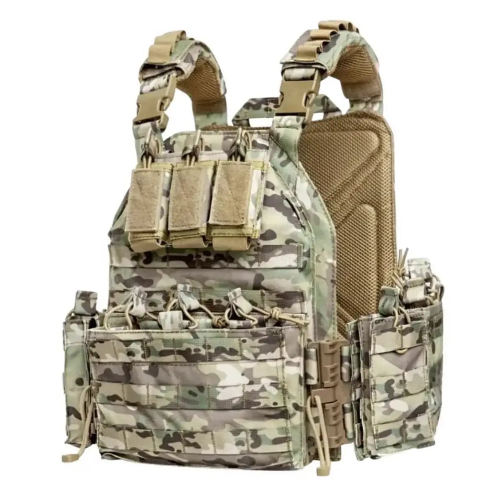 Плитоноска Yakeda (без плит) + подсумки + быстросъемная + боковые карманы под плиты (Мультикам) Винница - изображение 1