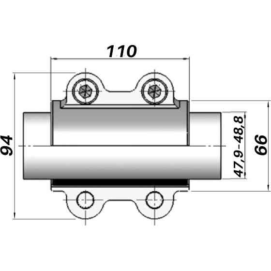 Ремонтный хомут DN40(47,9–48,8 мм) OBA AGAflex Киев