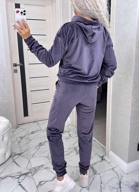 Женский стильный велюровый костюм на флисе. 42-56р Киев - изображение 4