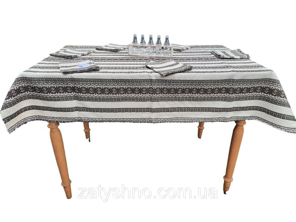 Кофейная  скатерть с салфетками  вышитая  230*140 Киев - изображение 6