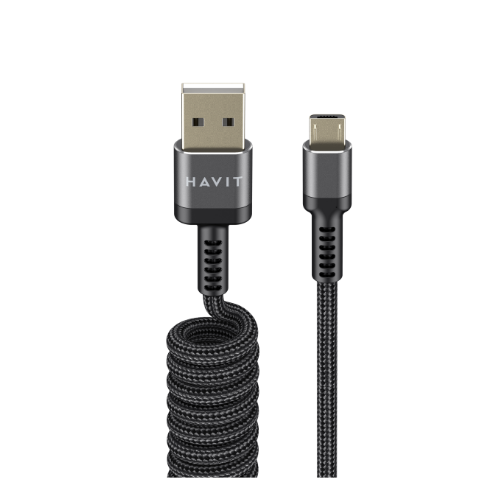 Кабель USB MicroUSB Havit HV-CB6250 2,4A 1,5м чорний Житомир - изображение 2