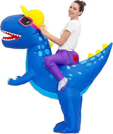 Надувний костюм динозавра T-REX для дорослих, карнавальний костюм для Хелловіну, вечірки, косплею, Д Київ - фото 5