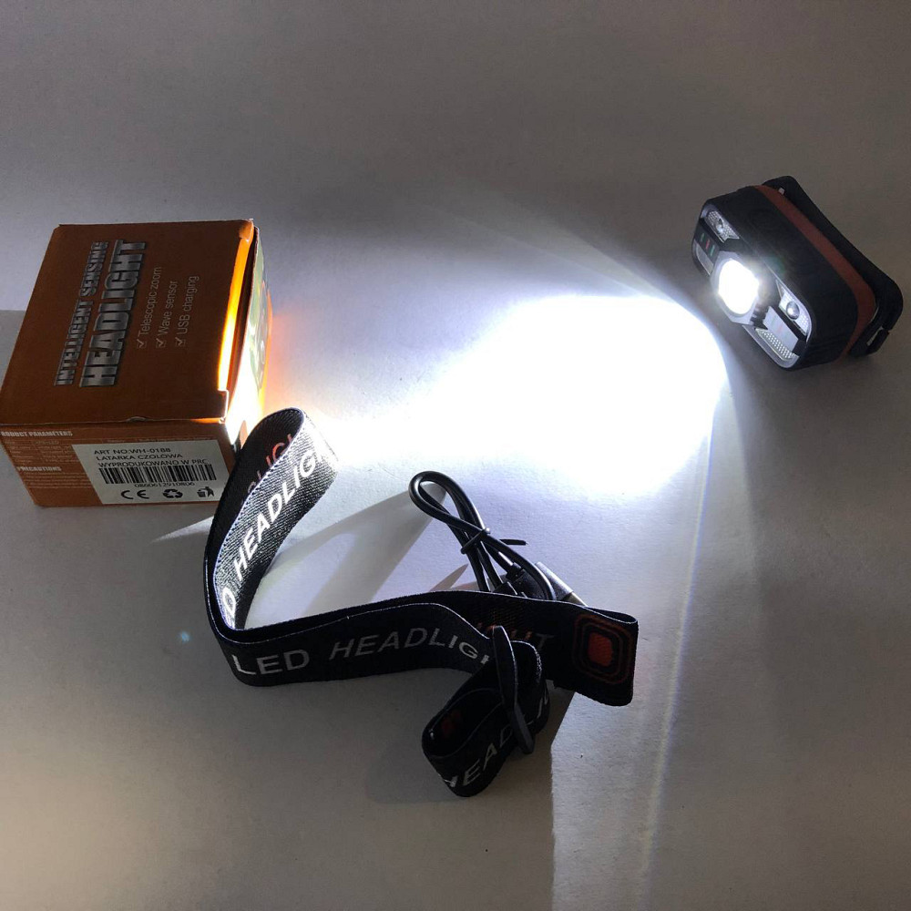 Фонарифонарь налобный светодиодный сверхмощный WH-0188, XPE+SMD, Фонарь для ночной езды, Налобная лампа YP-47 Львов - изображение 15