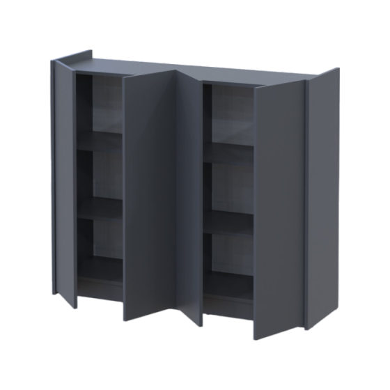 Тумба для обуви Doros Кассель Графит 4 ДСП 128х40х110 (41516215) Львов