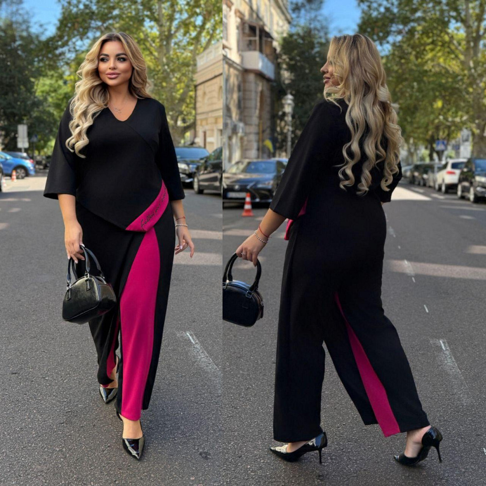 Женский стильный костюм двойка креп дайвинг Беж, 56/58 Одесса - изображение 6