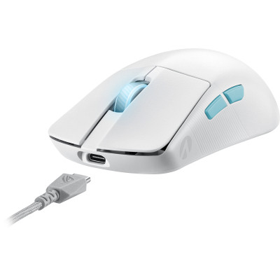 Мышка ASUS ROG Harpe Ace Aim Lab Edition Wireless/USB White (90MP02W0-BMUA10) Винница - изображение 7