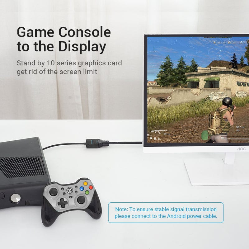 Перехідник HDMI M -> VGA F, 1080P 60Hz, 3,5мм Micro USB (F) powered, кабель 0,15м Vention чорний Вінниця - фото 7