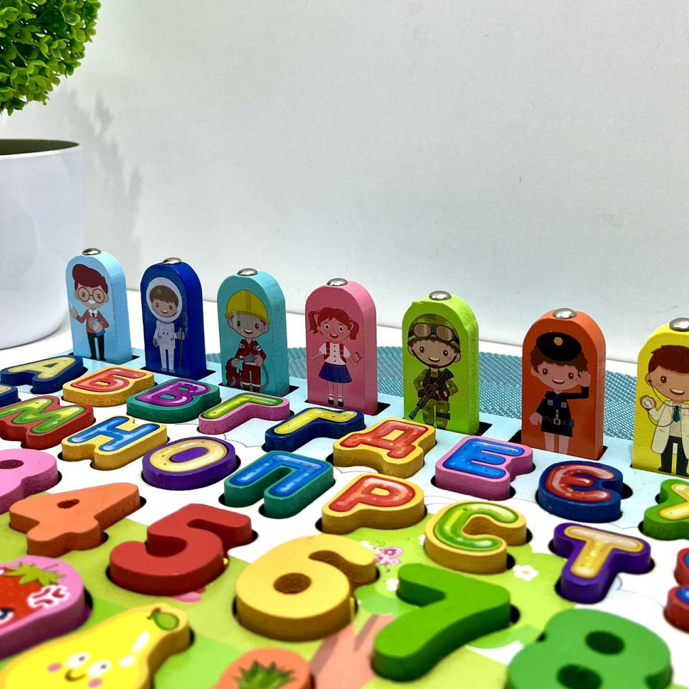 Дошка логічна WToys математичний+фруктовий сортер транспорт букви магнітна рибалка (C 62746) Чернігів - фото 4