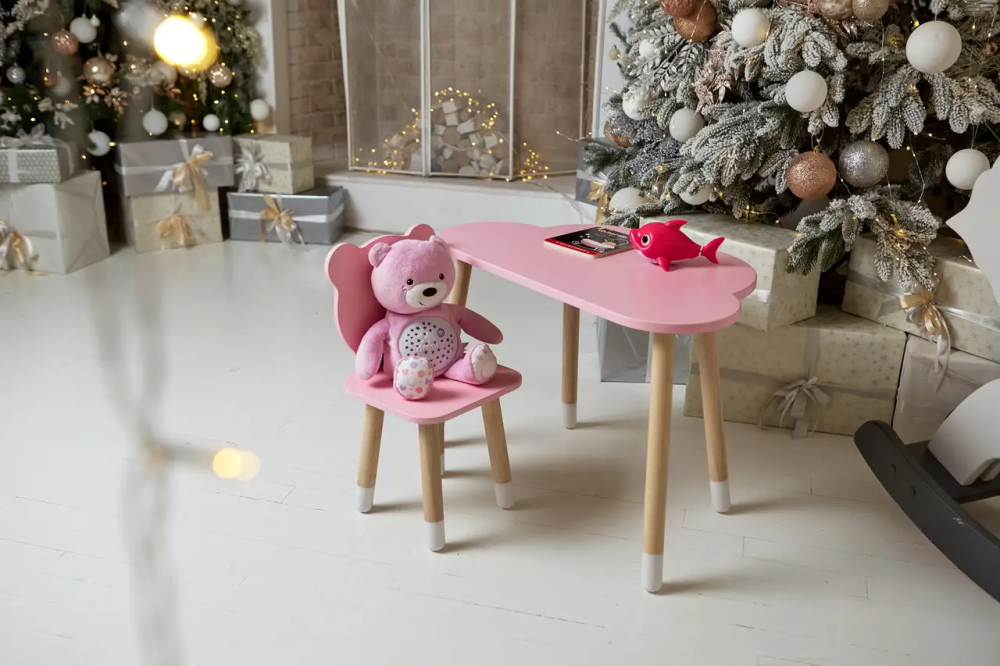 Дитячий столик Хмара (Рожевий) та стільчик Ведмедик (Рожевий) Вінниця - фото 11