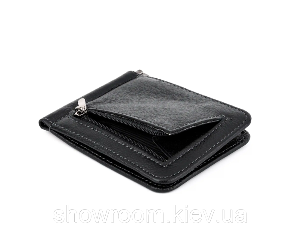 Шкіряний затиск для грошей на магніті Marco Coverna (124) black Київ - фото 6