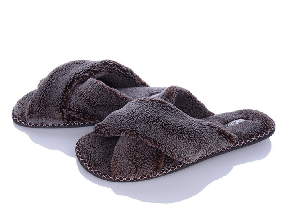 Тапочки мужские открытые домашние PaGo коричневый Одесса - изображение 2