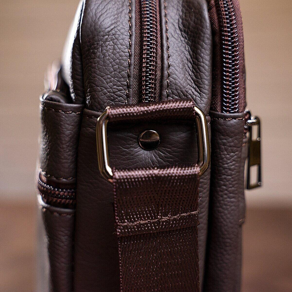 Сумка чоловіча компактна Vintage 14746 Коричнева Київ - фото 1