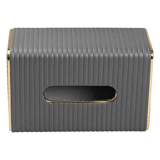Серветниця з еко шкіри 21.5х13х9 см органайзер для кафе і ресторанів Сірий HP-3-203G Коломия