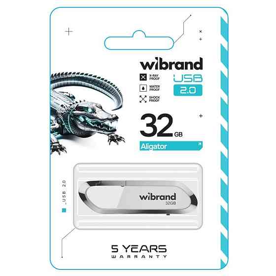 Флешка Wibrand 32ГБ Aligator біла Київ