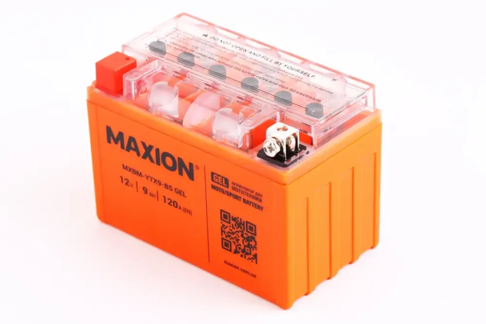 Аккум. батарея Мото 12В 9 Ач «Maxion» гелевий (низький) Вінниця - фото 1