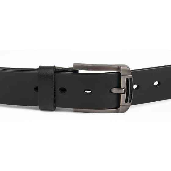 Ремінь чоловічий з затемненою пряжкою механіка Vintage 20314 Чорний Київ