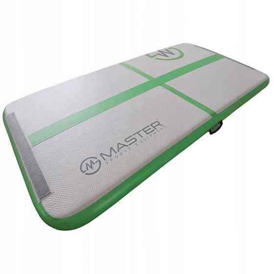Мат гимнастический надувной MASTER, 200 x 100 x 10 см, серо-зеленый Киев