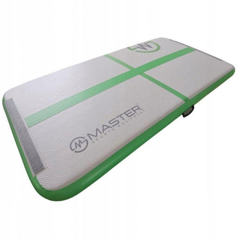 Мат гимнастический надувной MASTER, 200 x 100 x 10 см, серо-зеленый Киев - изображение 1