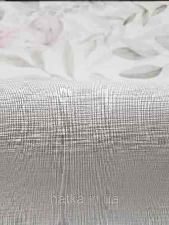 Шпалери метрові вінілові на флізеліні Sintra Structure однотонні під тканину смужки сіточкою світло-сітні 460403 Київ