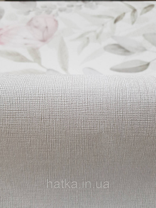 Обои метровые виниловые на флизелине Sintra Structure однотонные под ткань полоски сеточкой светло серые 460403 Киев - изображение 3