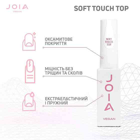 Топ матовый для гель-лака Soft Touch Top Wipe JOIA vegan 8 мл Киев