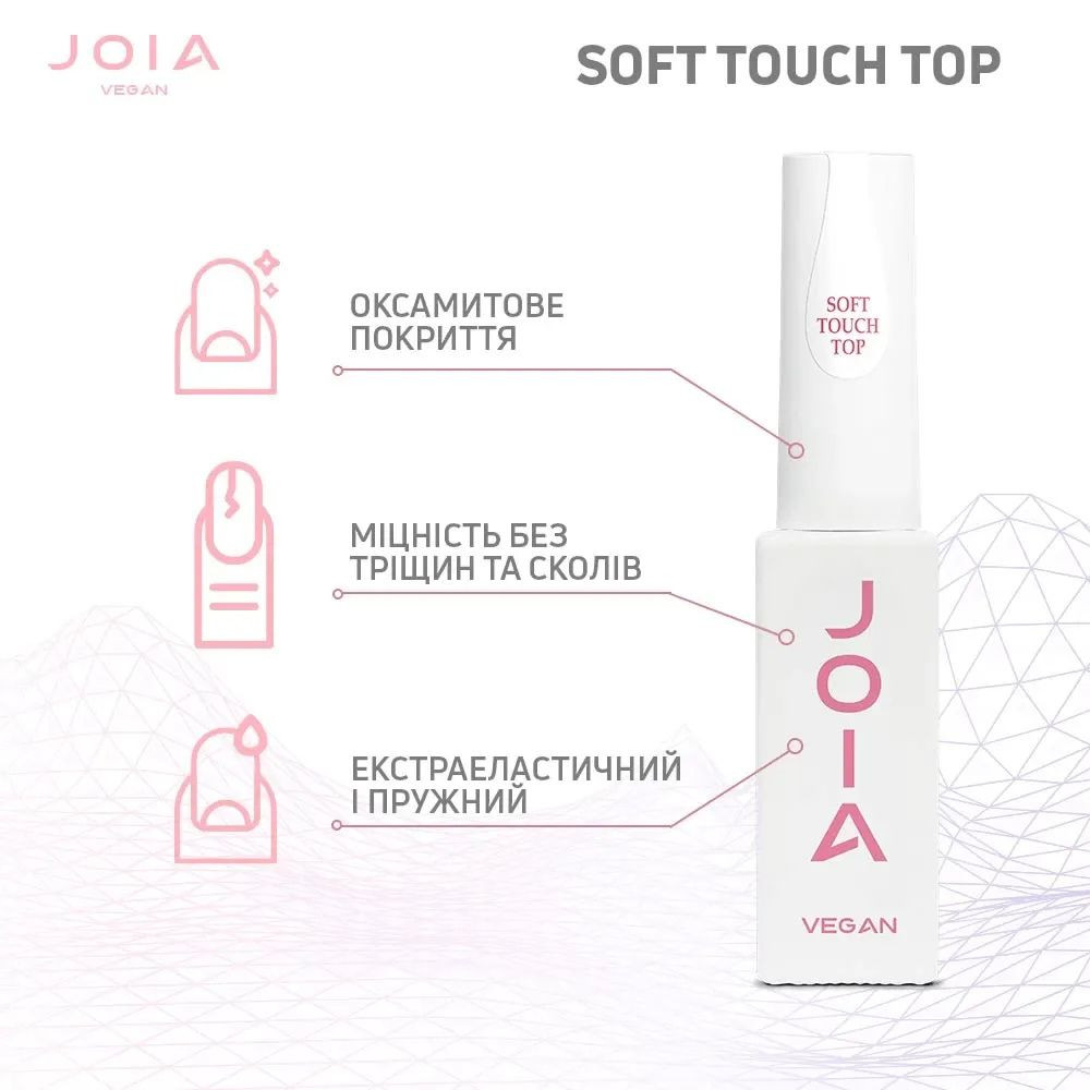 Топ матовый для гель-лака Soft Touch Top Wipe JOIA vegan 8 мл Киев - изображение 4