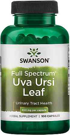 Листья толокнянки полного спектра Swanson Uva Ursi Leaf 450mg 100 caps Луцк