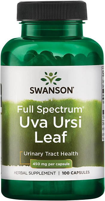 Листя мучниці повного спектру Swanson Uva Ursi Leaf 450mg 100 caps Луцьк - фото 1