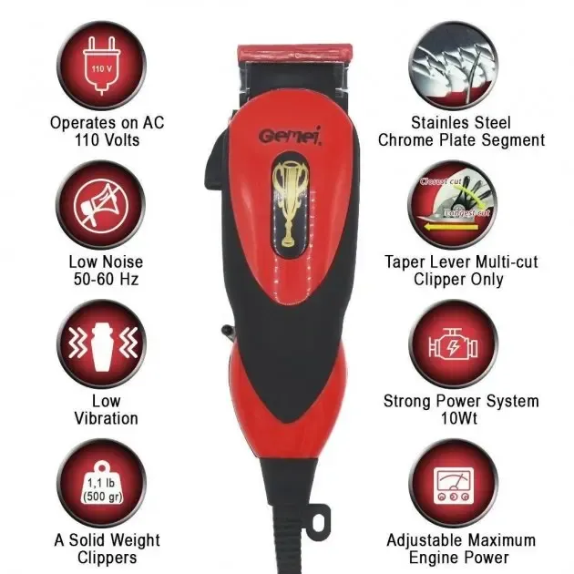 Машинка для стрижки животных Gemei GM 1023 + 4 насадки Коломыя - изображение 5