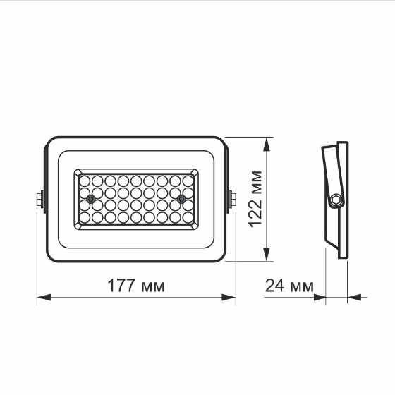 LED Прожектор 30W 5000К 220V білий VL-F2e-305W Videx Житомир