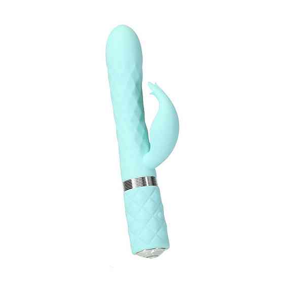 Роскошный кролик с ротацией и вибрацией Pillow Talk Lively, Teal, кристалл Сваровски, тройной отрост Sex Aura Киев