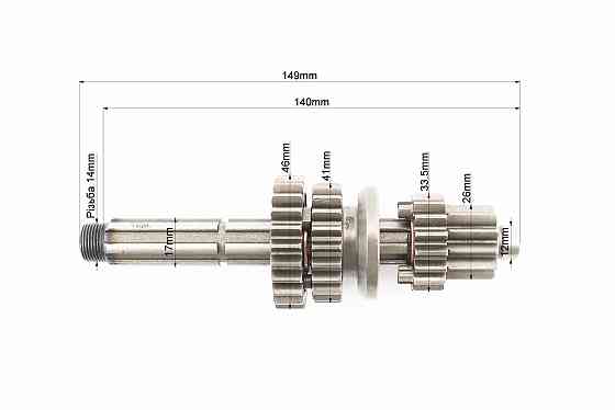 Коробка передач (два вали з шестернями), для двигунів LF140 Київ