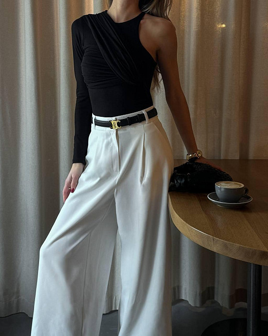 Женский стильный боди с драпировкой турецкая вискоза Одесса - изображение 5