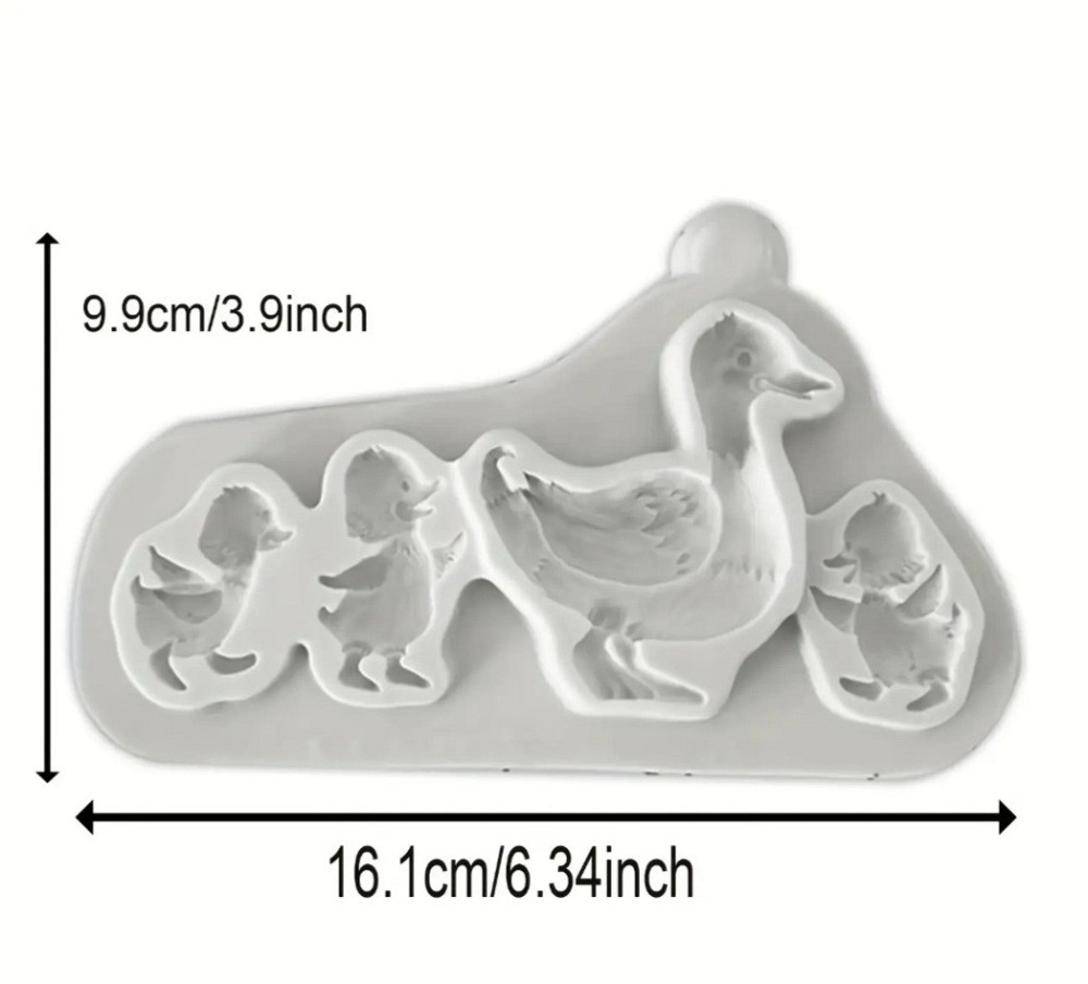 Молд силиконовый Утята 99 на 161 мм серый Киев - изображение 2