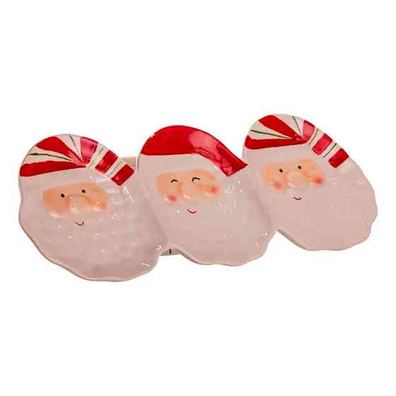 Блюдо сервірувальне новорічне для закусок Santa Claus 33.5×12.5 (см) з порцеляни CR-1-33 Київ