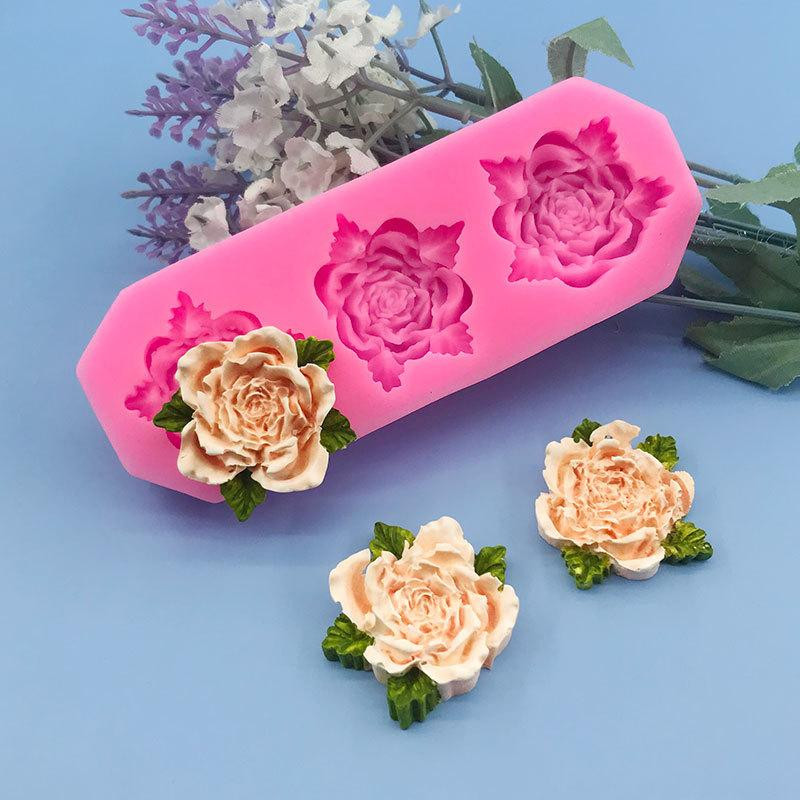 Молд силиконовый Розы 122 на 45 мм розовый Киев - изображение 1