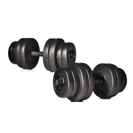 Набір дисків композитних Elitum Titan 29 кг гантелі для силових тренувань 2 грифи 30 мм, ABS-пластик Київ