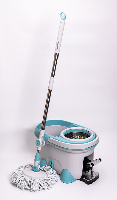 Комплект швабра з відром і віджимом, телескопічна ручка, мікрофібра для підлоги, набір для прибирання HP-35015-1 Коломия - фото 7