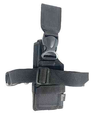 Кобура на ногу для пистолета для военных и армии зсу, сумка для пистолета тактическая Черная Каменец-Подольский