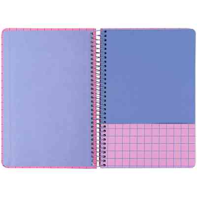 Блокнот Axent на спіралі А5 120 аркушів, клітинка, тверда обкладинка, рожевий (8460-2-A) Вінниця
