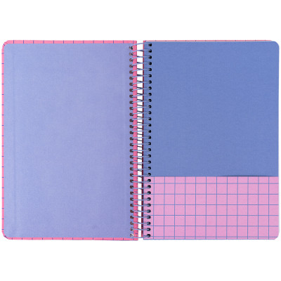 Блокнот Axent на спіралі А5 120 аркушів, клітинка, тверда обкладинка, рожевий (8460-2-A) Вінниця - фото 3