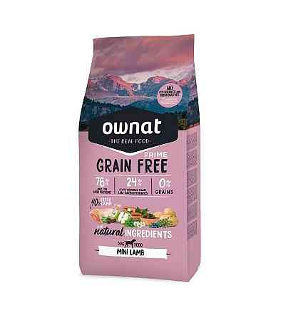 Сухий корм для собак Овнат Ownat Grain Free міні вагою від 1 до 10 кг з ягням, 400 г Вінниця
