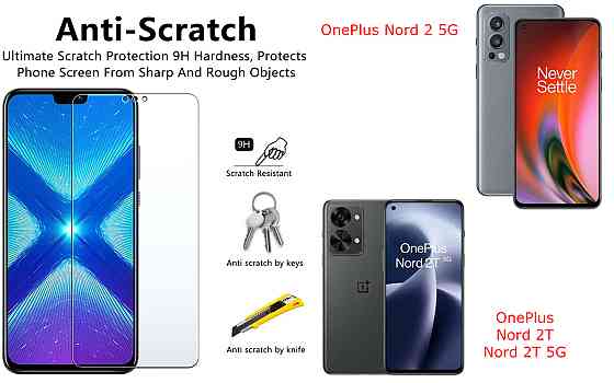 Захисне скло NeoGlass для OnePlus Nord 2 5G, Nord 2T, Nord 2T 5G – надпрозоре та стійке Київ
